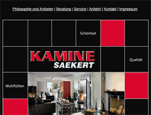 Tablet Screenshot of kamine-saekert.com